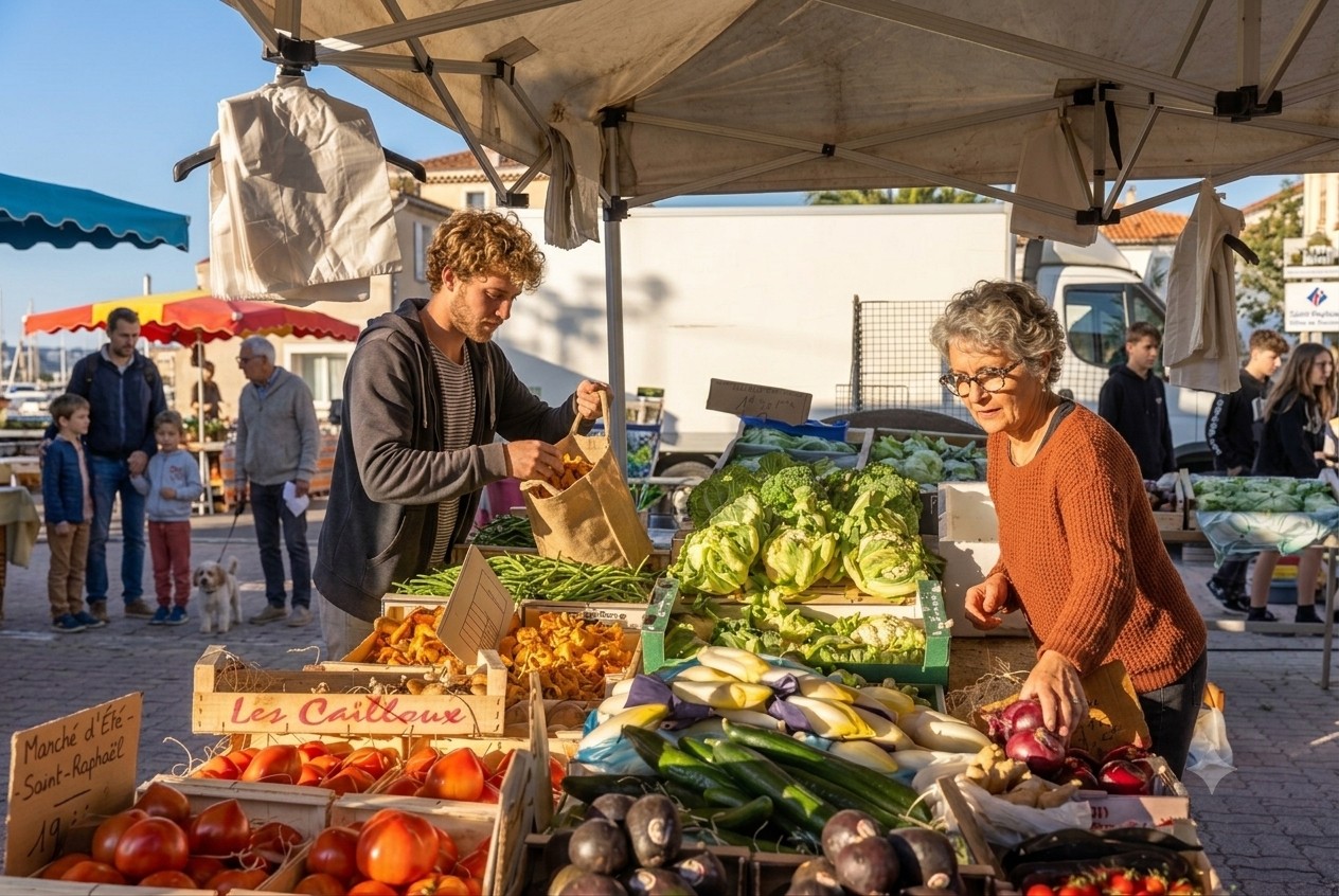 Mercados en Saint-Raphaël y Agay: días, horarios y mercados de verano 2026